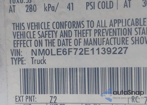 2014 Ford Transit Connect Xlt из США, поврежденный, VIN NM0LE6F72E1139227